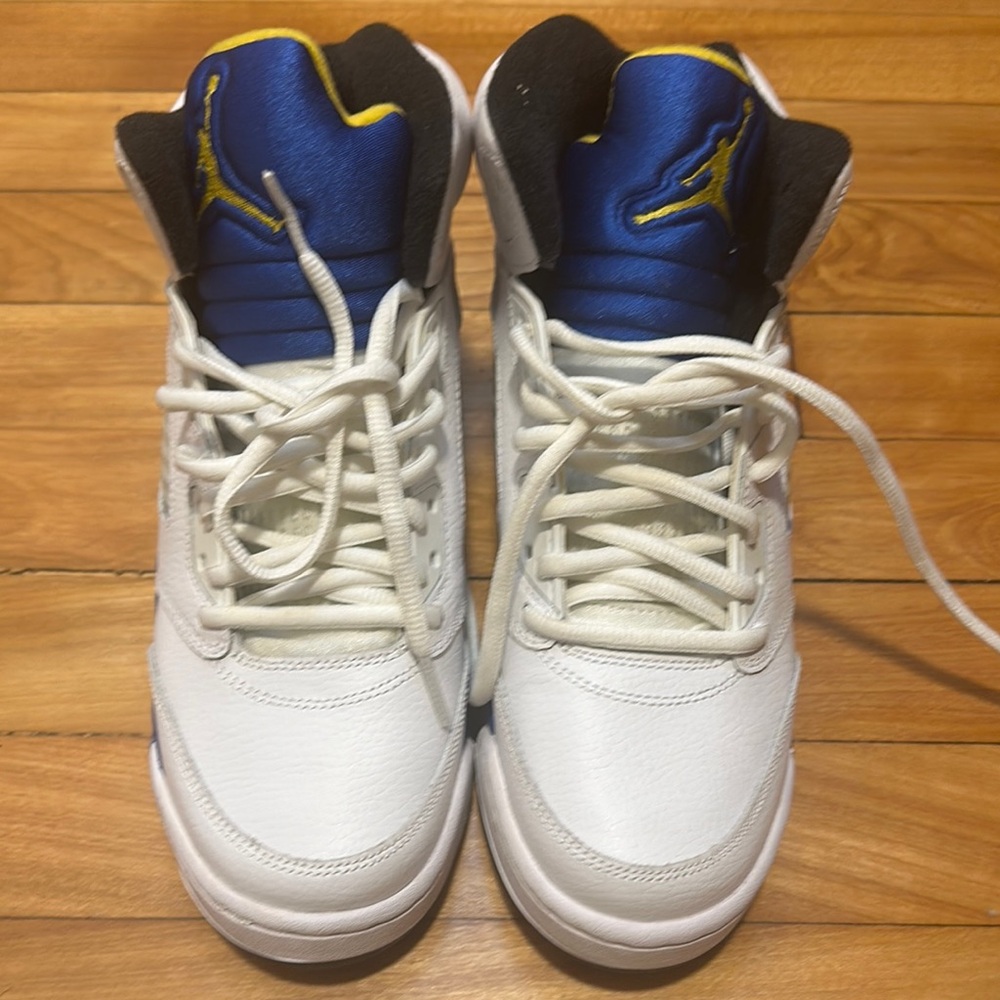 Air Jordan White and Blue Sneakers